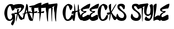 Graffiti Cheecks Style font preview